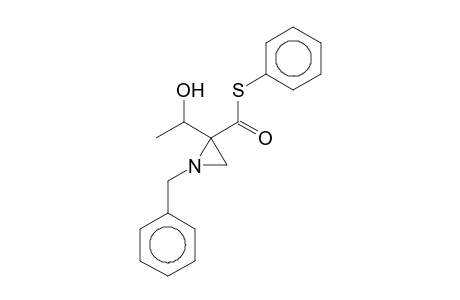 1-Benzyl-2-(1-hydroxyethyl)aziridine-2-carbothioic acid, S-phenyl ester