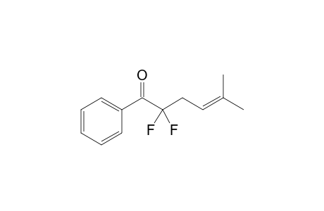2,2-Difluoro-5-methyl-1-phenylhex-4-en-1-one