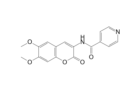 N-(6,7-Dimethoxy-2-oxo-2H-chromen-3-yl)isonicotinamide