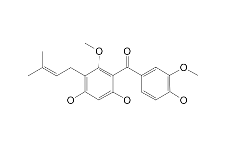 4,6,4'-Trihydroxy-2,3'-dimethoxy-3-prenylbenzophenone