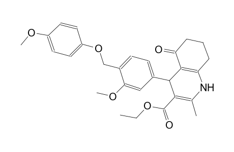 ethyl 4-{3-methoxy-4-[(4-methoxyphenoxy)methyl]phenyl}-2-methyl-5-oxo-1,4,5,6,7,8-hexahydro-3-quinolinecarboxylate