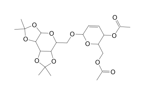 Galactopyranose, 6-O-(2,3-dideoxy-.alpha.-D-erythro-hex-2-enopyranosyl)-1,2:3,4-di-O-isopropylidene-, diacetate, .alpha.-D-