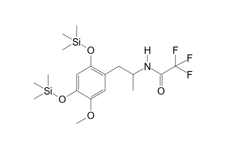 2,4,5-Trimethoxyamphetamine-A (-2CH3) 2TMS TFA