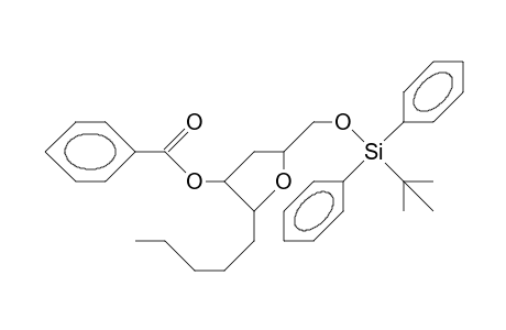 (2R,3R,5R)-5-([T-Butyl-diphenyl-siloxy]-methyl)-tetrahydro-2-pentyl-3-furanyl benzoate