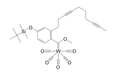 [2-(Deca-3,8-diynyl)-4-(tert-butyldimethylsiloxy)phenyl][(methoxy)pentacarbonylcarbene]tungsten complex