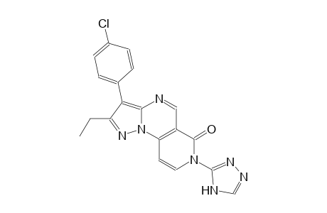 pyrazolo[1,5-a]pyrido[3,4-e]pyrimidin-6(7H)-one, 3-(4-chlorophenyl)-2-ethyl-7-(4H-1,2,4-triazol-3-yl)-