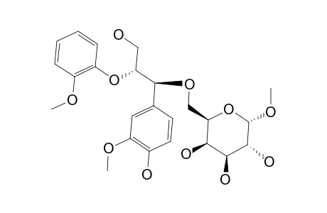 (2R,3R,4S,5R,6S)-2-[[(1S,2R)-3-hydroxy-1-(4-hydroxy-3-methoxyphenyl)-2-(2-methoxyphenoxy)propoxy]methyl]-6-methoxyoxane-3,4,5-triol