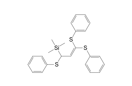 Silane, trimethyl[1,3,3-tris(phenylthio)-2-propenyl]-, (.+-.)-