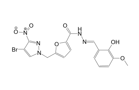 5-[(4-bromo-3-nitro-1H-pyrazol-1-yl)methyl]-N'-[(E)-(2-hydroxy-3-methoxyphenyl)methylidene]-2-furohydrazide