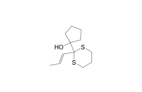 Cyclopentanol, 1-[2-(1-propenyl)-1,3-dithian-2-yl]-, (E)-