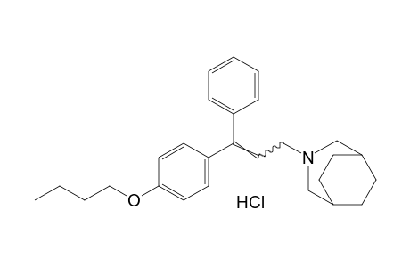 3-(p-butoxy-gamma-phenylcinnamyl)-3-azabicyclo[3.2.2]nonane, hydrochloride