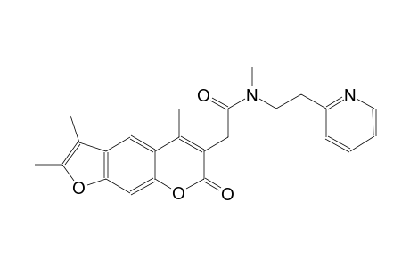 7H-furo[3,2-g][1]benzopyran-6-acetamide, N,2,3,5-tetramethyl-7-oxo-N-[2-(2-pyridinyl)ethyl]-