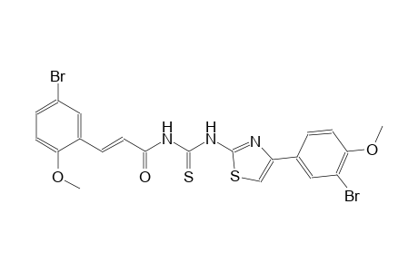 N-[(2E)-3-(5-bromo-2-methoxyphenyl)-2-propenoyl]-N'-[4-(3-bromo-4-methoxyphenyl)-1,3-thiazol-2-yl]thiourea