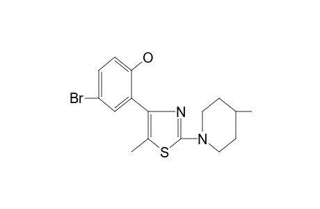 4-bromo-2-[5-methyl-2-(4-methylpiperidino)-4-thiazolyl]phenol
