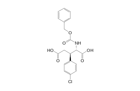 (2S,3R)-2-(Benzyloxycarbonyl)-3-(4-chlorophenyl)glutamic acid