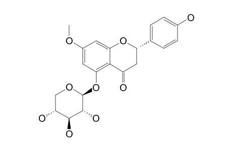 SAKURANETIN-5-O-BETA-D-XYLOPYRANOSIDE;(2S)-5-O-BETA-D-XYLOPYRANOSYLOXY-7-METHOXY-4'-HYDROXYFLAVANONE