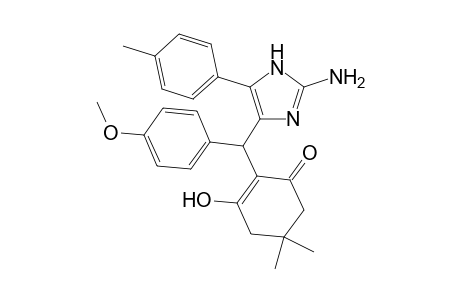 2-((2-Amino-5-(p-tolyl)-1H-imidazol-4-yl)(4-methoxyphenyl)methyl)-3-hydroxy-5,5-dimethylcyclohex-2-enone