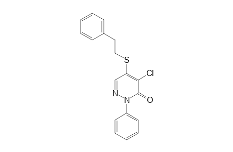 3(2H)-Pyridazinone, 4-chloro-2-phenyl-5-[(2-phenylethyl)thio]-