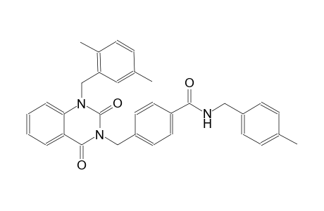4-[(1-(2,5-dimethylbenzyl)-2,4-dioxo-1,4-dihydro-3(2H)-quinazolinyl)methyl]-N-(4-methylbenzyl)benzamide