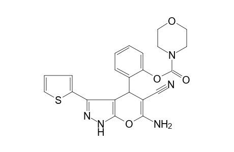 2-[6-amino-5-cyano-3-(2-thienyl)-1,4-dihydropyrano[2,3-c]pyrazol-4-yl]phenyl 4-morpholinecarboxylate