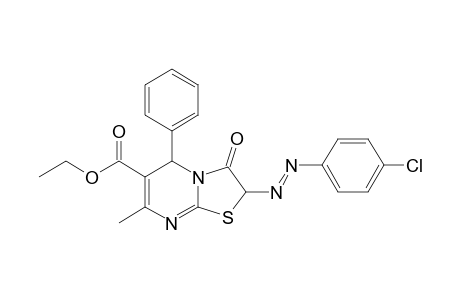 Ethyl (E)-2-((4-chlorophenyl)diazenyl)-7-methyl-3-oxo-5-phenyl-2,3-dihydro-5H-thiazolo[3,2-a]pyrimidine-6-carboxylate