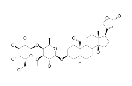 BOIVINIDE_A;COROTOXIGENIN_3-O-[BETA-D-GLUCOPYRANOSYL-(1->4)-BETA-D-DIGITALOPYRANOSIDE]