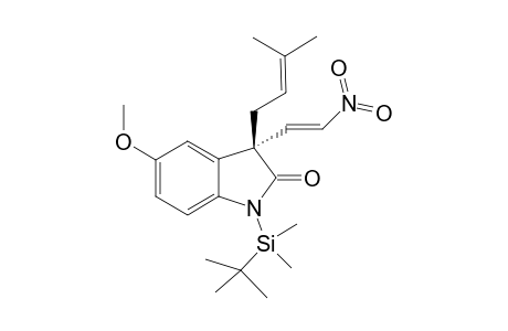 (S)-1-tert-Butyldimethylsilyl-3-(3-methylbut-2-enyl)-5-methoxy-3-(2-nitrovinyl)-2-oxindole