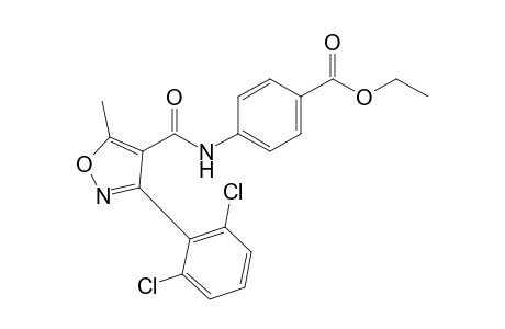 p-{[3-(2,6-dichlorophenyl)-5-methyl-4-isoxazolyl]carboxamido}benzoic acid, ethyl ester