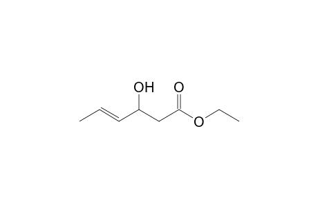 (E)-3-hydroxy-4-hexenoic acid ethyl ester