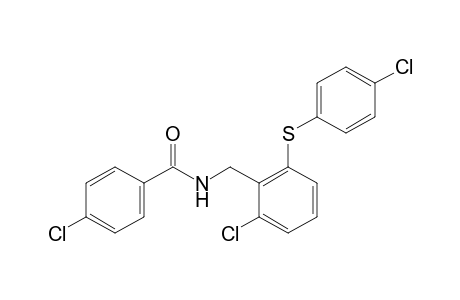 p-chloro-N-{2-chloro-6-[(p-chlorophenyl)thio]benzyl}benzamide