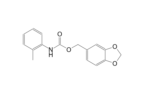 Carbamic acid, (2-methylphenyl)-, 1,3-benzodioxol-5-ylmethyl ester