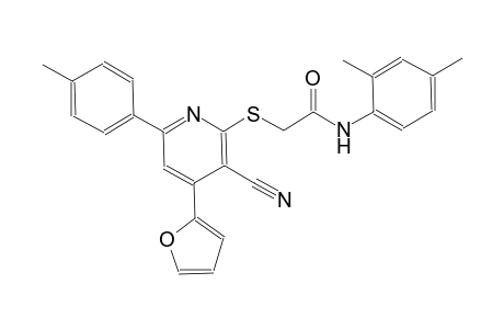 acetamide, 2-[[3-cyano-4-(2-furanyl)-6-(4-methylphenyl)-2-pyridinyl]thio]-N-(2,4-dimethylphenyl)-