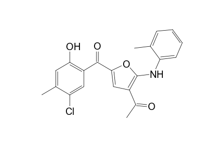 1-{5-[(5-Chloro-2-hydroxy-4-methylphenyl)carbonyl]-2-[(2-methylphenyl)amino]furan-3-yl}ethan-1-one