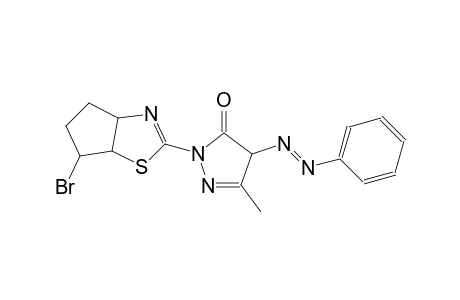 2-(6-bromo-4,5,6,6a-tetrahydro-3aH-cyclopenta[d][1,3]thiazol-2-yl)-5-methyl-4-[(E)-phenyldiazenyl]-2,4-dihydro-3H-pyrazol-3-one