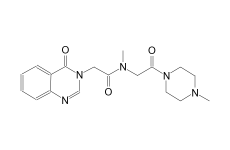N-methyl-N-(2-(4-methylpiperazin-1-yl)-2-oxoethyl)-2-(4-oxoquinazolin-3(4H)-yl)acetamide
