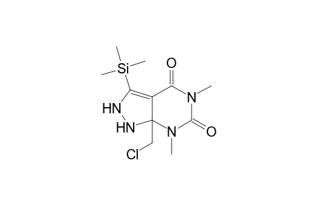 2,7a-Dihydro-7a-(chloromethyl)-5,7-diimethyl-3-(trimethylsilyl)-1H-pyrazolo[3,4-d]pyrimidin-4,6-dione