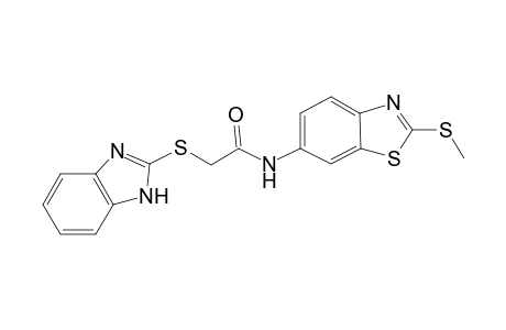 2-(1H-benzimidazol-2-ylsulfanyl)-N-[2-(methylsulfanyl)-1,3-benzothiazol-6-yl]acetamide