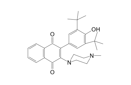 2-[3',5'-di(t-Butyl)-4'-hydroxyphenyl)-3-(N-methylpiperazin-1"-yl)-1,4-naphthoquinone