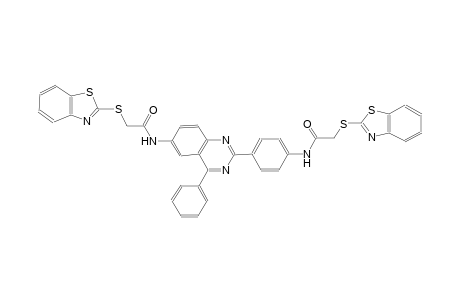 2-(1,3-benzothiazol-2-ylsulfanyl)-N-[2-(4-{[(1,3-benzothiazol-2-ylsulfanyl)acetyl]amino}phenyl)-4-phenyl-6-quinazolinyl]acetamide