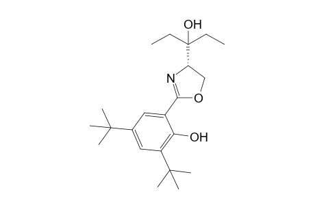 (4S)-4-[(1-Ethyl-1-hydroxyl)propyl]-2-[(2-hydroxyl-3,5-ditert-butyl)phenyl]-4,5-dihydro-1,3-oxazoline