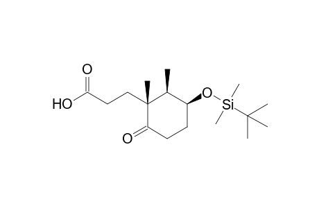 4-[(R)-(+)-tert-Butoxydimethylsiloxy]-2,3-dimethyl-2-(2-carboxyethyl)cyclohexan-1-one