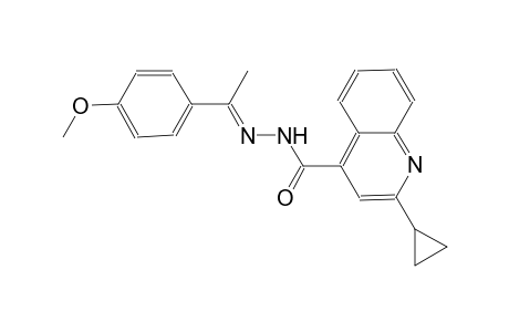 2-cyclopropyl-N'-[(E)-1-(4-methoxyphenyl)ethylidene]-4-quinolinecarbohydrazide