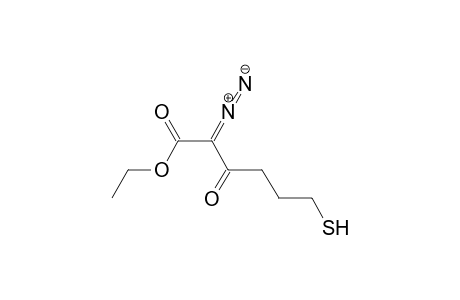 Hexanoic acid, 2-diazo-6-mercapto-3-oxo-, ethyl ester