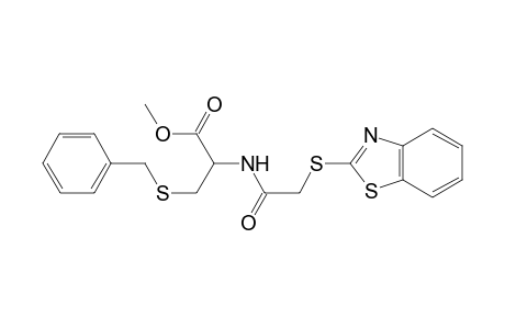 Propanoic acid, 2-[[2-(1,3-benzothiazol-2-ylthio)acetyl]amino]-3-[(phenylmethyl)thio]-, methyl ester