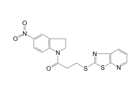 Propan-1-one, 1-(2,3-dihydro-5-nitro-1-indolyl)-3-(thiazolo[5,4-b]pyridin-2-ylthio)-