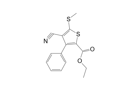 Thiophene-2-carboxylic acid, 4-cyano-5-methylthio-3-phenyl-, ethyl ester