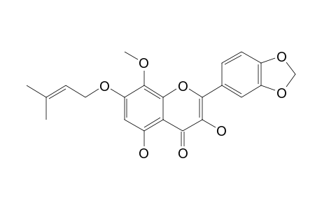 3,5-Dihydroxy-7-isopentenyloxy-8-methoxy-3',4'-methylenedioxyflavone