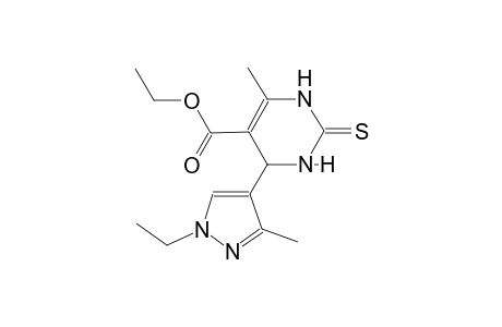 ethyl 4-(1-ethyl-3-methyl-1H-pyrazol-4-yl)-6-methyl-2-thioxo-1,2,3,4-tetrahydro-5-pyrimidinecarboxylate