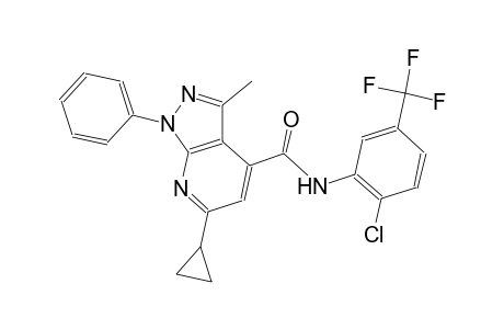 N-[2-chloro-5-(trifluoromethyl)phenyl]-6-cyclopropyl-3-methyl-1-phenyl-1H-pyrazolo[3,4-b]pyridine-4-carboxamide
