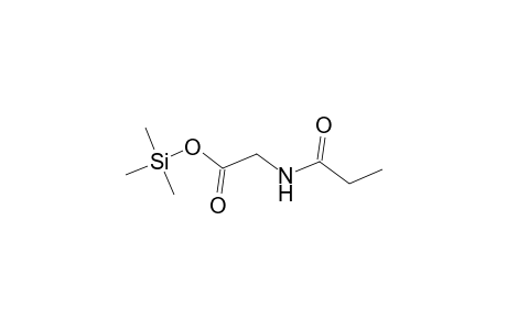 Glycine, N-(1-oxopropyl)-, trimethylsilyl ester